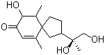 structure of CAS# 220328-04-1, 3,11,12-Trihydroxyspirovetiv-1(10)-en-2-one;2-[(1S)-1,2-Dihydroxy-1-methylethyl]-9-hydroxy-6,10-dimethylspiro[4.5]dec-6-en-8-one