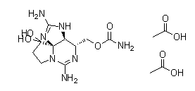 Saxitoxin diacetate salt molecular structure (CAS 220355-66-8)