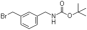 structure of CAS# 220364-34-1, [3-(Bromomethyl)benzyl]carbamic acid tert-butyl ester;N-[3-(Bromomethyl)benzyl]carbamic acid tert-butyl ester