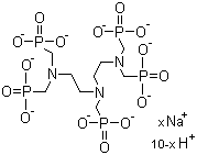 Diethylenetriaminepenta(methylenephosphonicacid) sodium salt molecular structure (CAS 22042-96-2)