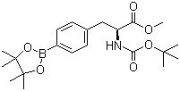 结构式 CAS# 220587-29-1, (2S)-2-[(叔丁氧羰基)氨基]-3-[4-(4,4,5,5-四甲基-1,3,2-二氧杂环戊硼烷-2-基)苯基]丙酸甲酯