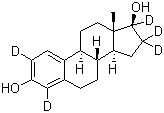 17beta-Estradiol-2,4,16,16,17-D5 molecular structure (CAS 221093-45-4)