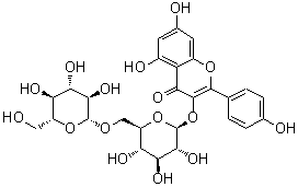 structure of CAS# 22149-35-5, Kaempferol 3-gentiobioside;3-O-beta-D-Glucosyl-(1→6)-beta-D-glucosylkaempferol