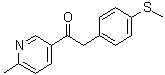 structure of CAS# 221615-72-1, 1-(6-Methylpyridin-3-yl)-2-[4-(methylthio)phenyl]ethanone