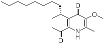 structure of CAS# 222629-77-8, Antidesmone;(5S)-1,5,6,7-Tetrahydro-3-methoxy-2-methyl-5-octyl-4,8-quinolinedione