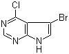 structure of CAS# 22276-95-5, 5-Bromo-4-chloro-7H-pyrrolo[2,3-d]pyrimidine