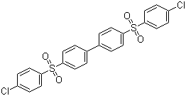 structure of CAS# 22287-56-5, 4,4'-Bis(4-chlorophenyl)sulfonyl-1,1'-biphenyl;BCPSB