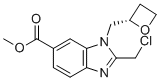 methyl 2-(chloromethyl)-3-[[(2S)-oxetan-2-yl]methyl]benzimidazole-5-carboxylate molecular structure (CAS 2230200-76-5)