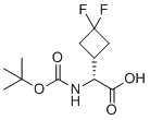 结构式 CAS# 2231663-53-7, (2R)-2-(叔-丁氧羰基氨基)-2-(3,3-二氟环丁基)乙酸