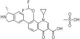 Garenoxacin mesylate molecular structure (CAS 223652-82-2)