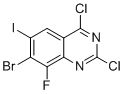 structure of CAS# 2241720-34-1, 7-Bromo-2,4-dichloro-8-fluoro-6-iodoquinazoline