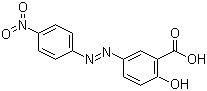 结构式 CAS# 2243-76-7, 媒介橙 1; 5-(4-硝基苯基偶氮)水杨酸