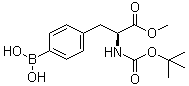 结构式 CAS# 224824-22-0, 4-硼酸基-N-[叔丁氧羰基]-L-苯丙氨酸甲酯