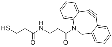structure of CAS# 2252493-06-2, DBCO-SH;N-[3-(2-azatricyclo[10.4.0.04,9]hexadeca-1(16),4,6,8,12,14-hexaen-10-yn-2-yl)-3-oxopropyl]-3-sulfanylpropanamide