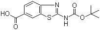 2-N-Boc-aminobenzothiazole-6-carboxylic acid molecular structure (CAS 225525-50-8)