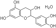 structure of CAS# 225937-10-0, (+)-Catechin hydrate;(2R,3S)-2-(3,4-Dihydroxyphenyl)-3,4-dihydro-1(2H)-benzopyran-3,5,7-triol hydrate