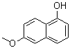 structure of CAS# 22604-07-5, 6-Methoxy-1-naphthalenol;1-Hydroxy-6-methoxynaphthalene; 6-Methoxy-1-naphthol; 6-Methoxynaphthalen-1-ol