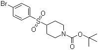 结构式 CAS# 226398-62-5, 4-(4-溴苯磺酰基)哌啶-1-甲酸叔丁酯