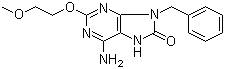 structure of CAS# 226907-52-4, 6-Amino-7,9-dihydro-2-(2-methoxyethoxy)-9-(phenylmethyl)-8H-purin-8-one;CL087; SM360320