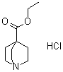 1-氮杂双环[2.2.2]辛烷-4-羧酸乙酯盐酸盐分子结构 (CAS 22766-67-2)