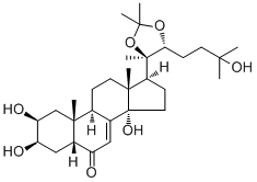 蜕皮甾酮-20,22-单丙酮化物分子结构 (CAS 22798-96-5)
