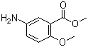 5-氨基-2-甲氧基苯甲酸甲酯分子结构 (CAS 22802-67-1)