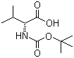 structure of CAS# 22838-58-0, Boc-D-Valine;N-(tert-Butoxycarbonyl)-D-valine