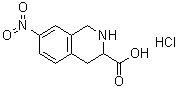 1,2,3,4-四氢-7-硝基-3-异喹啉羧酸单盐酸盐分子结构 (CAS 228728-07-2)