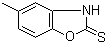 2-巯基-5-甲基苯并恶唑分子结构 (CAS 22876-22-8)