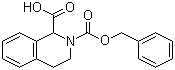 N-苄氧羰基-3,4-二氢-1H-异喹啉甲酸分子结构 (CAS 22914-95-0)