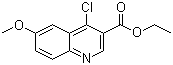 结构式 CAS# 22931-71-1, 4-氯-6-甲氧基喹啉-3-甲酸乙酯