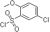 5-氯-2-甲氧基苯磺酰氯分子结构 (CAS 22952-32-5)