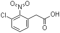3-氯-2-硝基苯乙酸分子结构 (CAS 23066-21-9)