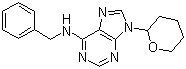 structure of CAS# 2312-73-4, N-Benzyl-9-(tetrahydro-2H-pyran-2-yl)adenine;N-(Phenylmethyl)-9-(tetrahydro-2H-pyran-2-yl)-9H-purin-6-amine
