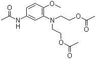 3-(N,N-Diacetoxyethyl)amino-4-methoxyacetanilide molecular structure (CAS 23128-51-0)
