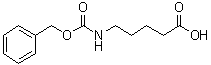 structure of CAS# 23135-50-4, 5-(Benzyloxycarbonylamino)pentanoic acid;N-[(Benzyloxy)carbonyl]-5-aminopentanoic acid; delta-Carbobenzoxyaminovaleric acid