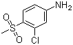 structure of CAS# 23153-12-0, 3-Chloro-4-methylsulfonylaniline;3-Chloro-4-(methylsulphonyl)aniline