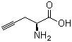 structure of CAS# 23235-01-0, L-Propargylglycine;(2R)-2-Aminopent-4-ynoic acid