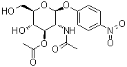 4-硝基苯基 2-(乙酰氨基)-2-脱氧-beta-D-吡喃葡萄糖苷 3-乙酸酯分子结构 (CAS 23262-57-9)