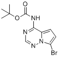 structure of CAS# 2328091-01-4, tert-Butyl (7-bromopyrrolo[2,1-f][1,2,4]triazin-4-yl)carbamate