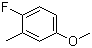 4-氟-3-甲基苯甲醚分子结构 (CAS 2338-54-7)