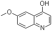 结构式 CAS# 23432-39-5, 4-羟基-6-甲氧基喹啉