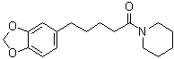 structure of CAS# 23434-88-0, Tetrahydropiperine;5-(1,3-Benzodioxol-5-yl)-1-(1-piperidinyl)-1-pentanone; Cosmoperine
