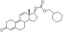 structure of CAS# 23454-33-3, Trenbolone cyclohexylmethylcarbonate;Cyclohexylmethyl 17-beta-hydroxyestra-4,9,11-trien-3-one carbonate