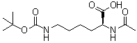 结构式 CAS# 23500-04-1, N2-乙酰基-N6-[叔丁氧羰基]-L-赖氨酸