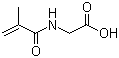 N-甲基丙烯酰基甘氨酸分子结构 (CAS 23578-45-2)