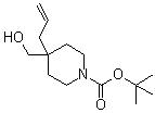 tert-Butyl 4-(hydroxymethyl)-4-(prop-2-en-1-yl)piperidine-1-carboxylate molecular structure (CAS 236406-37-4)