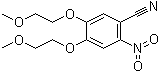 structure of CAS# 236750-65-5, 4,5-Bis(2-methoxyethoxy)-2-nitrobenzonitrile;4,5-Di(2-methoxyethoxy)-2-nitrobenzonitrile