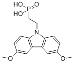 structure of CAS# 2377770-18-6, (2-(3,6-Dimethoxy-9H-carbazol-9-yl)ethyl)phosphonic acid