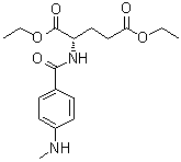 N-[4-(甲基氨基)苯甲酰基]-L-谷氨酸二乙酯分子结构 (CAS 2378-95-2)